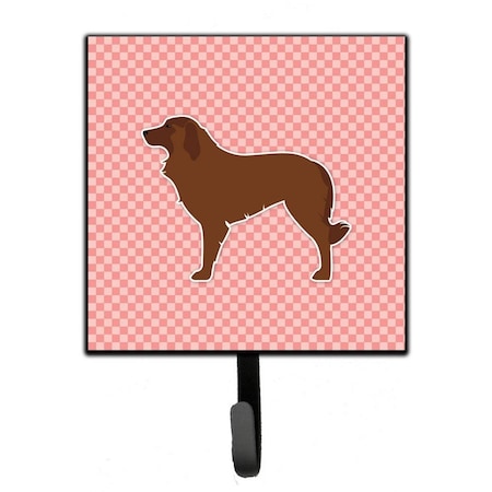 Carolines Treasures Portuguese Sheepdog Dog Checkerboard Pink Leash or Key Holder BB3631SH4